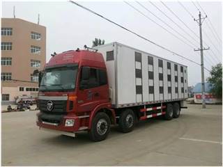 可上牌国五型福田欧曼9.6米大型拉猪仔畜禽运输车生产厂家-猪仔运输车价格