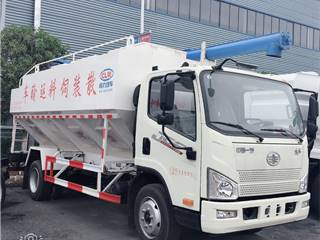 国六解放J6F12方6吨散装饲料车养殖专用车
