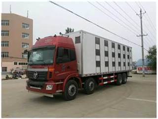 福田欧曼9米6大型猪苗运输车生产厂家-猪仔运输车价格