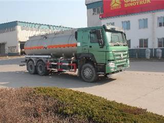 绿叶牌JYJ5257GFWE型腐蚀性物品罐式运输车