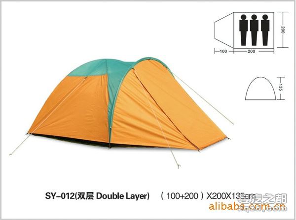 供应SY-012正品盛源三人双层旅游帐篷