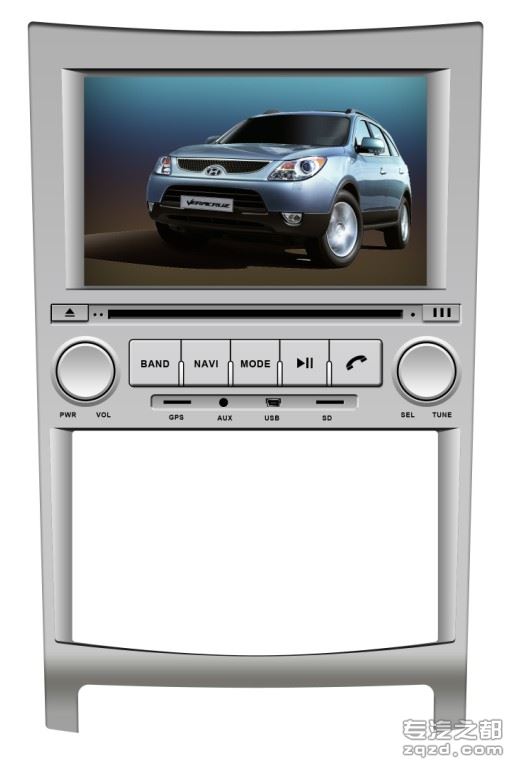 供应CLS-HY008现代维拉克斯专车专用数字屏车载导航DVD