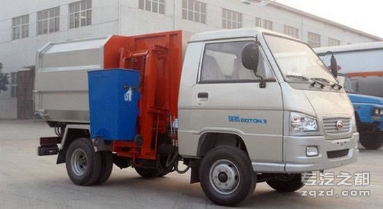 福田时代小型挂桶式垃圾车 挂桶垃圾车价格