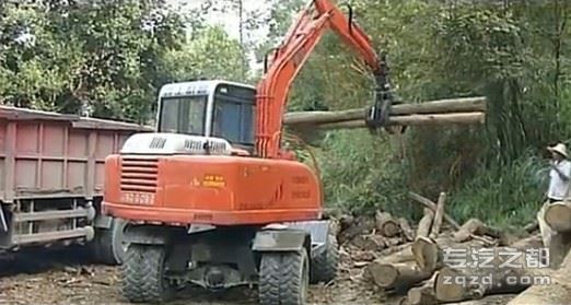 供应夹木头轮式挖机