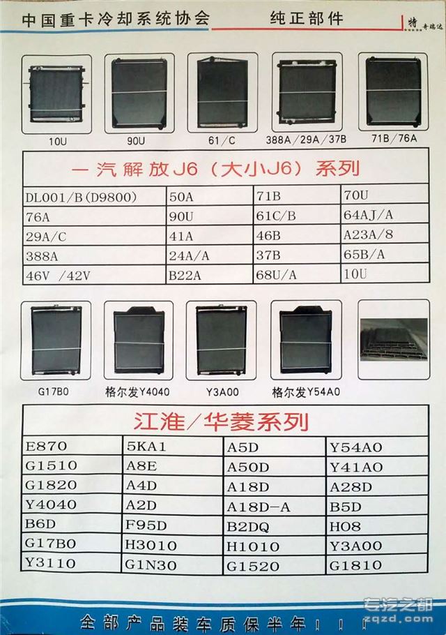 陕汽德龙X3000配件水箱散热器SZ953000832
