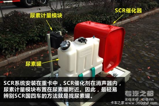 主要看尿素罐 如何一眼分辨出是SCR车型