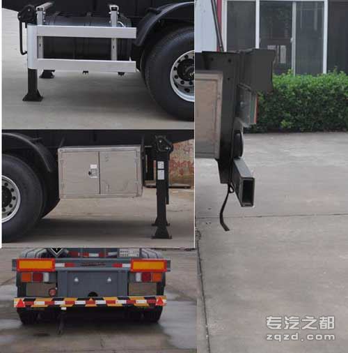 旗林牌QLG9409GFW型腐蚀性物品罐式运输半挂车-侧后防护