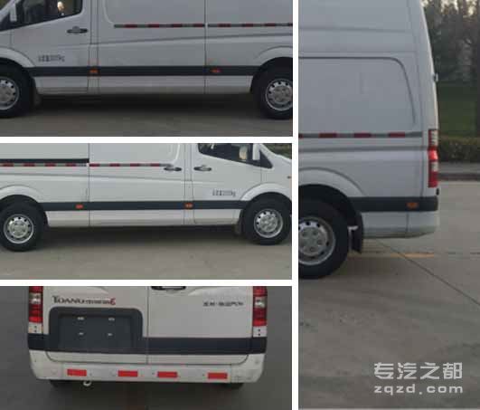 福田牌BJ5048XXY-M6型厢式运输车-侧后防护