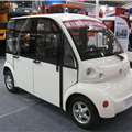 第二届中国国际商用车展览车型：湖北朗格电动熊猫5座带门观光车 第4张照片