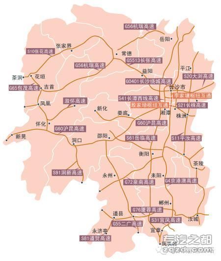 湖南公布最新高速公路路网图 以及春节行车路线推荐