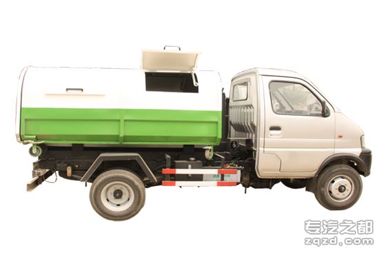 陕汽货箱自卸式垃圾车使用期长，无二次污染